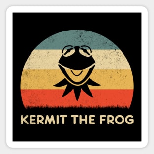 Retro Kermit the Frog Sunset Magnet